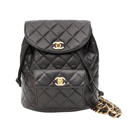 chanel black backpack 2015